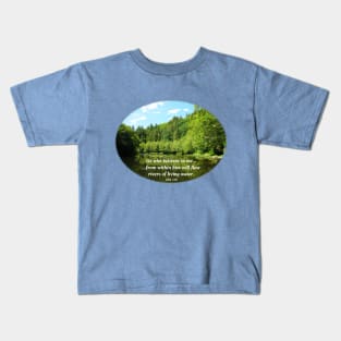 John 7:38 Scripture Bible Verse Rivers of Living Water Christian Inspirational Nature Kids T-Shirt